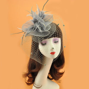 Women's British Elegant Retro Veil Top Hat