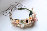 Flower girl flower bridesmaid wreath seaside