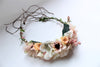 Flower girl flower bridesmaid wreath seaside