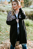 Leopard Splicing Mid-length Casual Loose Jacket