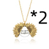 Sunshine Sunflower Necklace Women Men