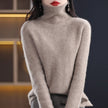 Pure Wool Sweater Cascading Collar Women