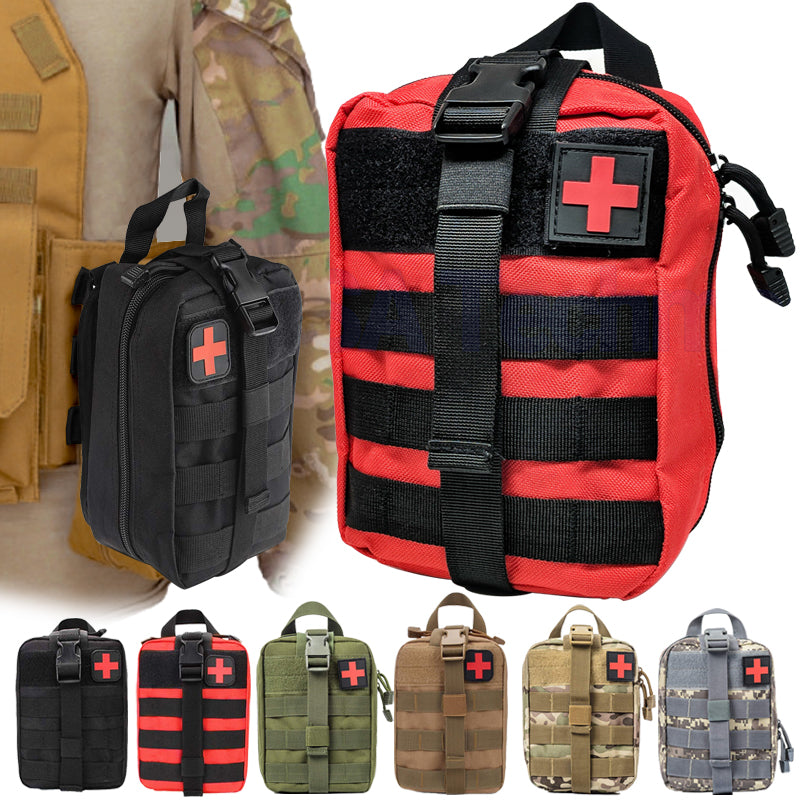 Tactical First Aid Kit Waist Bag Emergency Travel Survival Rescue Handbag Waterproof Camping First Aid Pouch Patch Bag