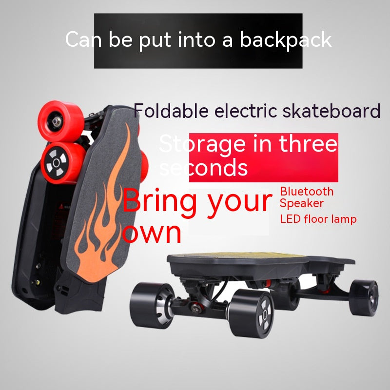 Wireless Electric Skateboard Four-wheel Foldable