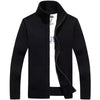 Zipper Outerwear Sweater Coat For Men Fleece-lined Thickened Winter