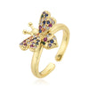 18K GoldZircon Open Adjustable Ring