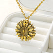 Sunshine Sunflower Necklace Women Men