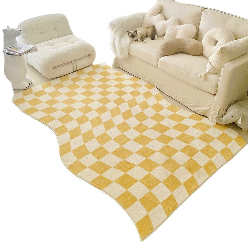 Modern Simple Living Room Carpet Bedroom Checkerboard