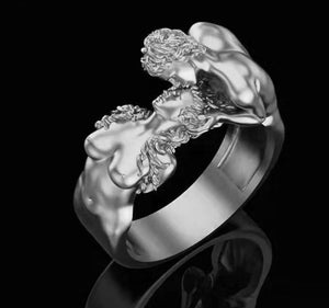 Fashion Men And Women Couple Ring Exaggerated