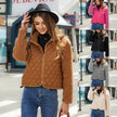 Women's Plush Jacket  Fashion Winter Warm Lamb Lapel Zipper Short Coat Outwear