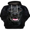 Men's 3D Digital Printing Wolf Dog Hooded Sweater