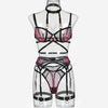 Women's Halter Mesh Underwear Five-piece Set