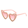 Fashion Peach Heart Diamond Sunglasses