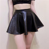 Women's Leather-like Unlined Nude Skirt