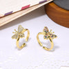 18K GoldZircon Open Adjustable Ring