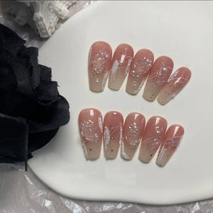 Phototherapy White Series Gypsum Gel Camellia Wearing Nail Enhancement