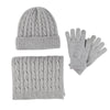 Knitting Hat Scarf And Gloves Three-piece Set