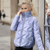 Fashion Bread Coat Female Glossy Stand-up Collar Downcotton-padded Jacket