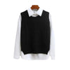 Korean Style Round Neck Knitted Vest