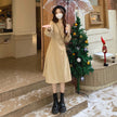 V-neck With Big Long Female Autumn French Gentle Dress