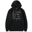 Letter Print Hoodie Men's Women's High Quality Hoodie