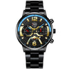 Men's Stainless Steel Calendar Quartz Watch