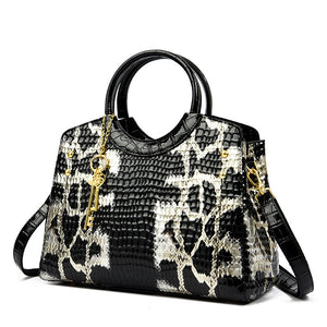 Retro Fashion Snakeskin Pattern Portable Big Bag