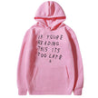 Letter Print Hoodie Men's Women's High Quality Hoodie