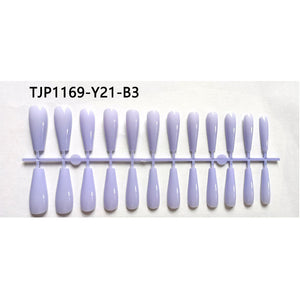 Ultra-Long Pointed Solid Color Strip Wear Nail Tip Semi-finished Nails Bright Oil Fake Nail Patch