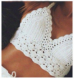 Bikini Women's Beach Underwear Casual Hand Crocheting Sling Top Ladies