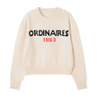 Casual Round-neck Retro Alphabet Knitwear Sweater