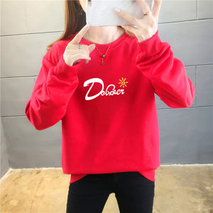 Women's Fashion Casual Letter Crew Neck Top