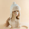 Women's Knitted Faux Rabbit Fur With Velvet Thickened Ears Protection Hat