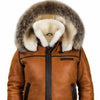 No Belt Zipper Brown Regular Casual Cotton-padded Coat