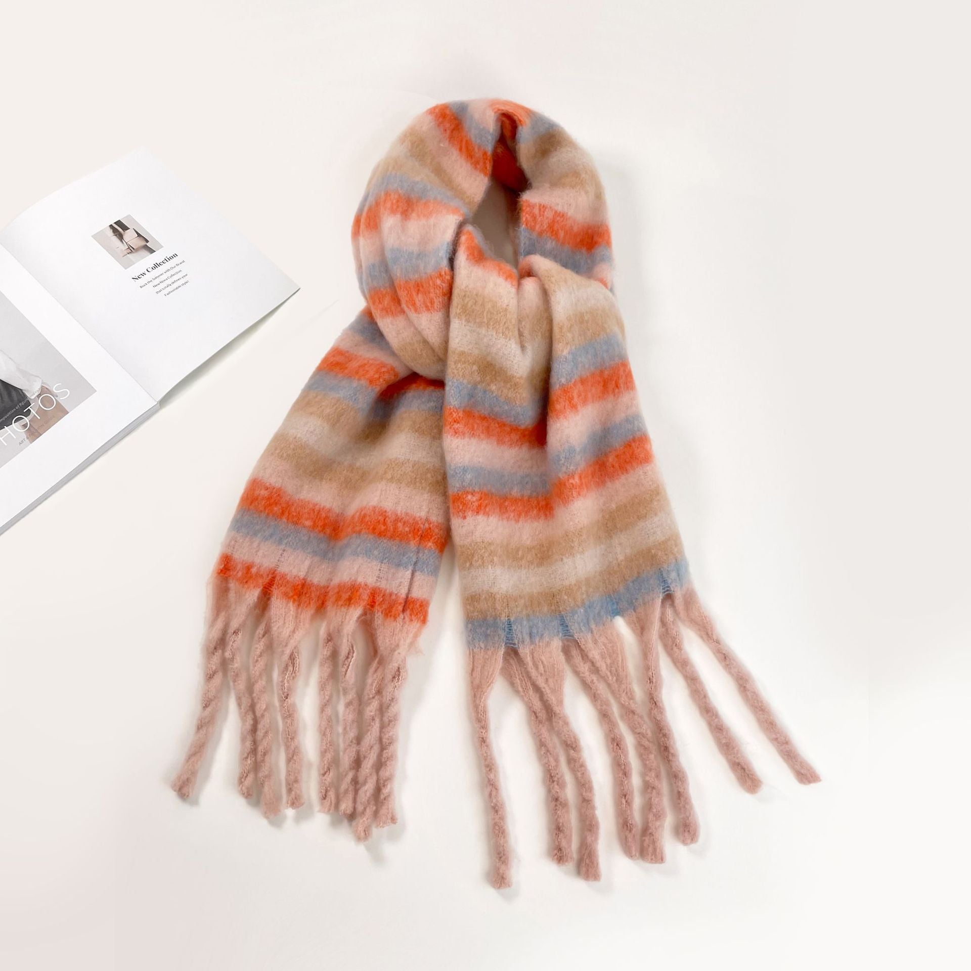 Women's Autumn And Winter Mohair Scarf