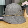 Simple Belt Decoration Bucket Female Autumn And Winter Fashion All-matching Wool Top Hat