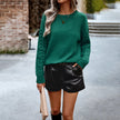 Women's Fashionable Simple Round Neck Sweater