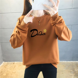 Women's Fashion Casual Letter Crew Neck Top