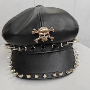 Personality Trendy Four Seasons Dome Punk Double Nail Hat