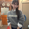 Casual Round-neck Retro Alphabet Knitwear Sweater