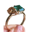 Fashion Jewelry Creative Double Main Stone Lady Zircon Inlaid Ring