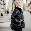 Fashion Bread Coat Female Glossy Stand-up Collar Downcotton-padded Jacket