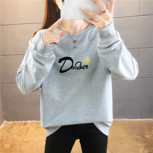 Women's Fashion Casual Letter Crew Neck Top