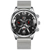 Men's Stainless Steel Calendar Quartz Watch