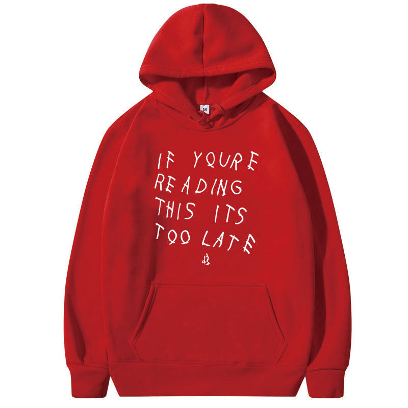 Letter Print Hoodie Men's Women's High Quality Hoodie