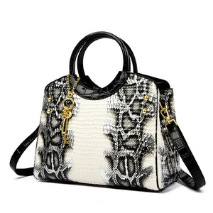 Retro Fashion Snakeskin Pattern Portable Big Bag