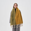 Hand-knotted Tassel Double-sided Solid Color Plush Scarf