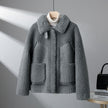 Winter New Fashion Particles Chenille Coat Stitching Fur Coat Women