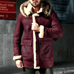 New Leather And Fur Men's Coat