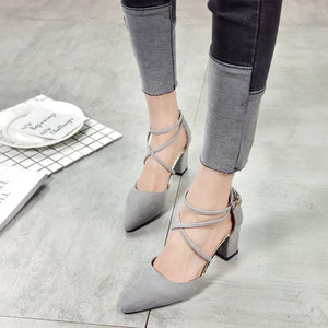 Fashion Pointed Toe Buckle Strap High Heel Sandals